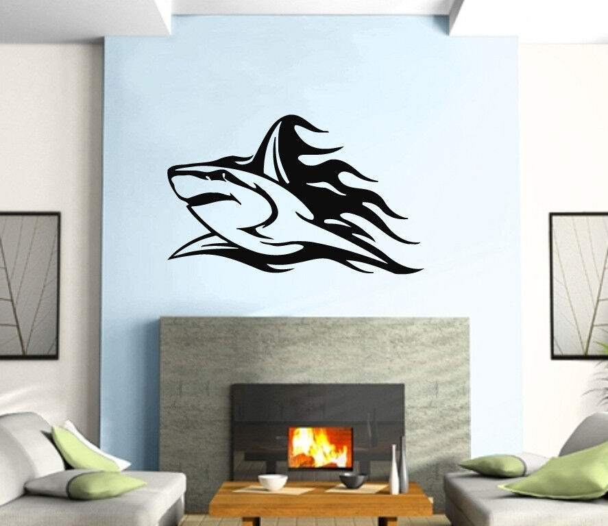 Shark Ocean Marine Mural Urban Art Wall Art Decor Vinyl Sticker z368