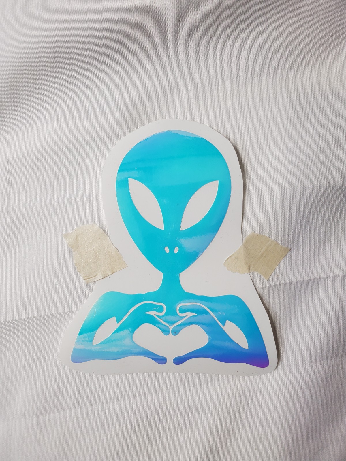Glow In The Dark Vinyl Decals Heart Symbol Alien Medium Size Lit Studios New