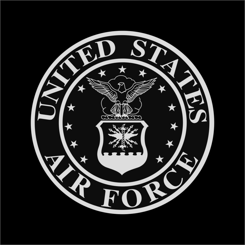 US Air Force Seal Military 1 Color Window Wall Vinyl Decal Sticker