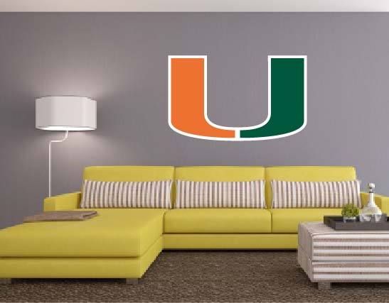 Hurricanes University of Miami Vinyl Sticker Decal *SIZES* CornholeTruck Wall