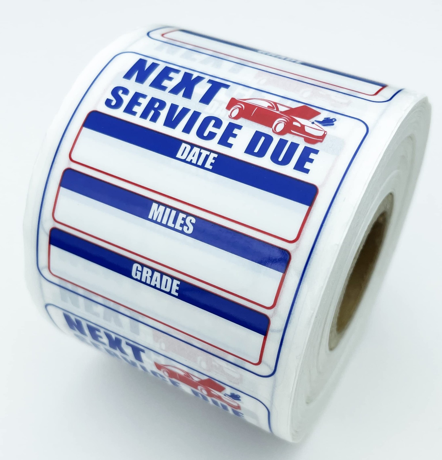 Oil Change Stickers 250 Pcs per Roll-Service Reminder Stickers-2 Inches X 2 Inch