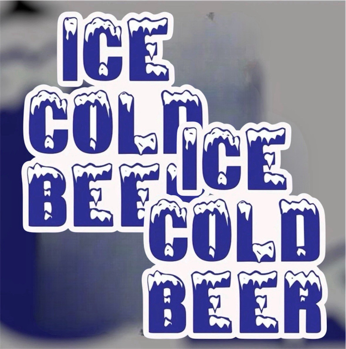2 PACK-ICE COLD BEER 5” Food Boat Lake Cooler Chest Vinyl Sticker Decal Set Lot