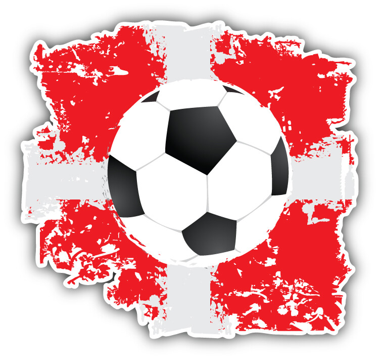 Grunge Denmark Flag Soccer Ball Car Bumper Sticker Decal