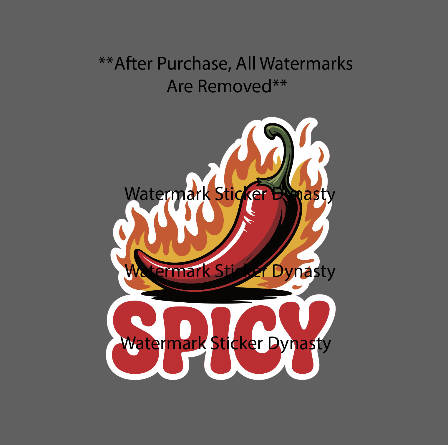 Spicy Sticker Waterproof Decal Jalapeno Fire Flames Food Hot Gift NEW