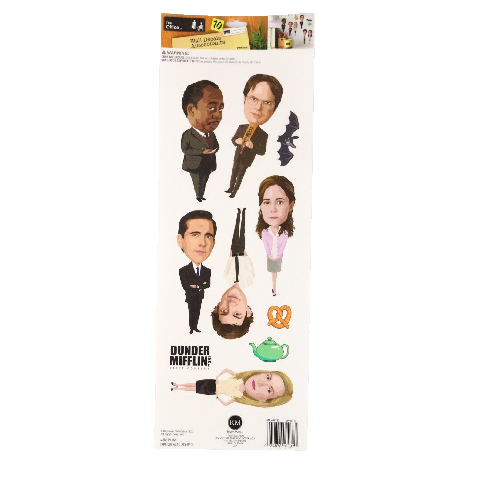 The Office Michael Scott Dunder Mifflin Dwight Sticker Wall Decal LOT 10 SHEETS
