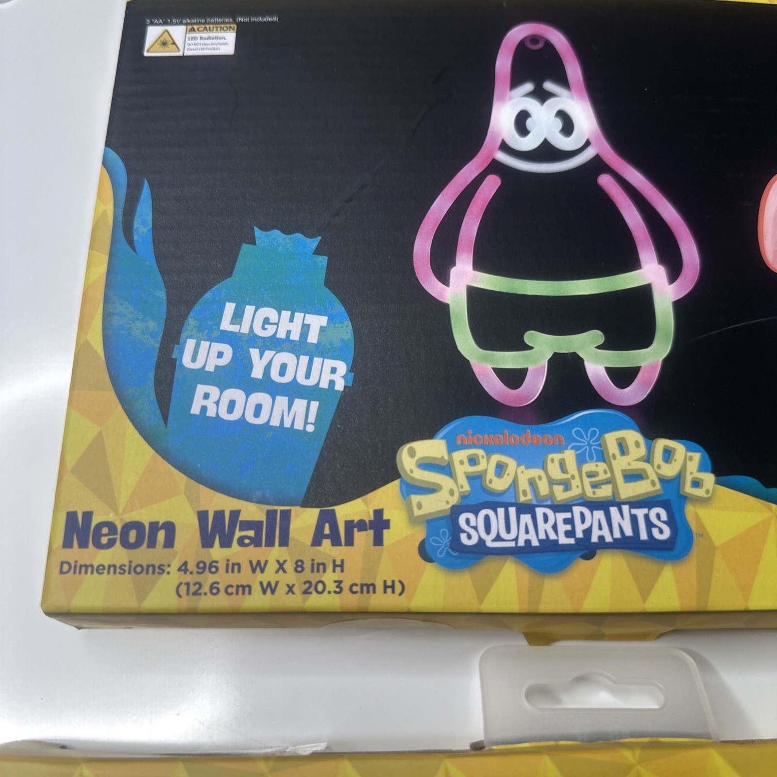 Set of 2 SpongeBob SquarePants and Patrick Neon Wall Art Nickelodeon (Brand New)