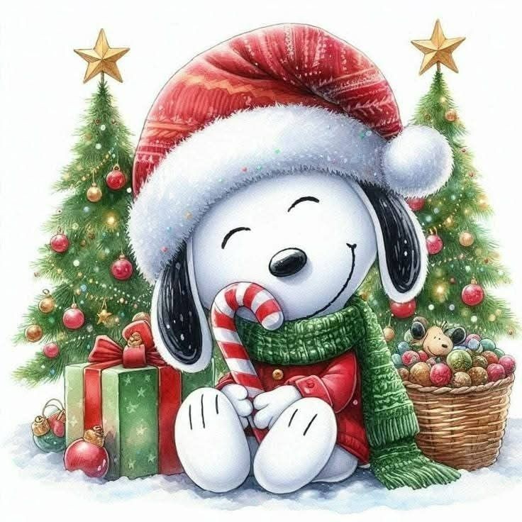 Snoopy and Candy cane Sticker Decal Logo laptop vinyl decal