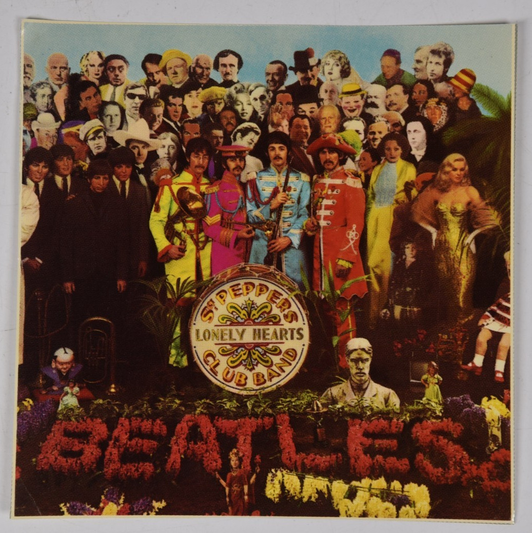 Vintage The Beatles Lonely Hearts Cover Art 6" Art Print 45 Record Paper ONLY