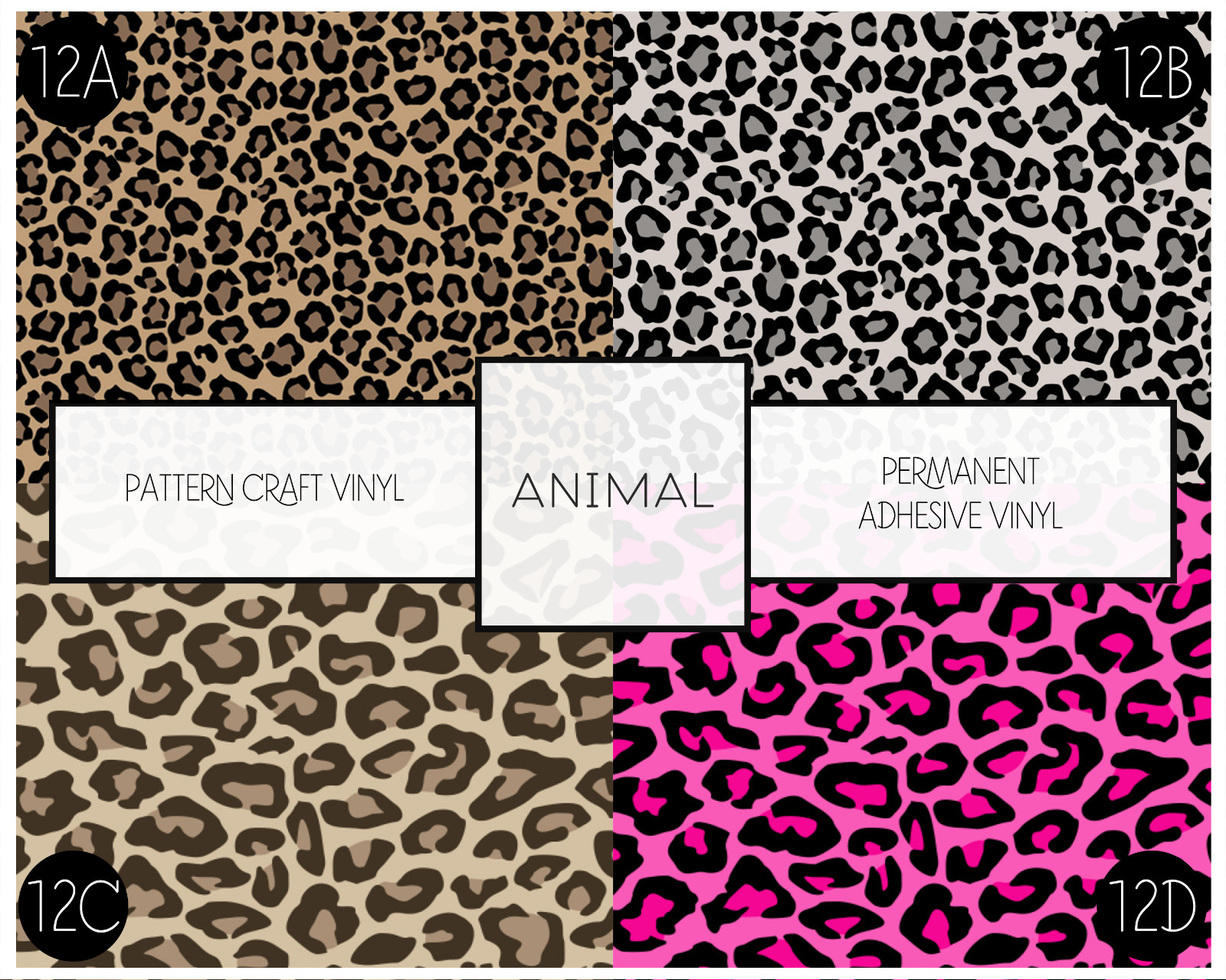 Leopard Print Cricut Vinyl Sticker Oracal 651 Permanent Oracal 631 Removable