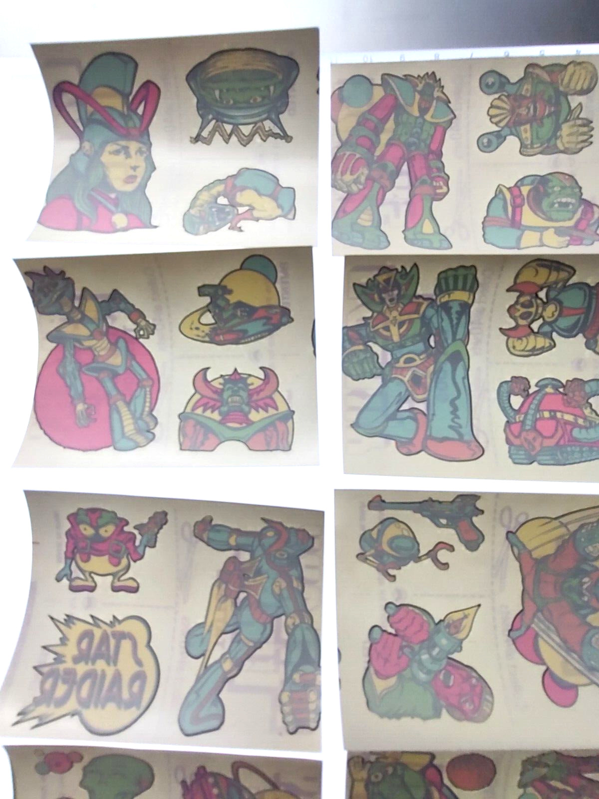 Galaxy Wars Vintage 1970's Set Of 10 Tattoos Space Age Sci-Fi Aliens Creatures