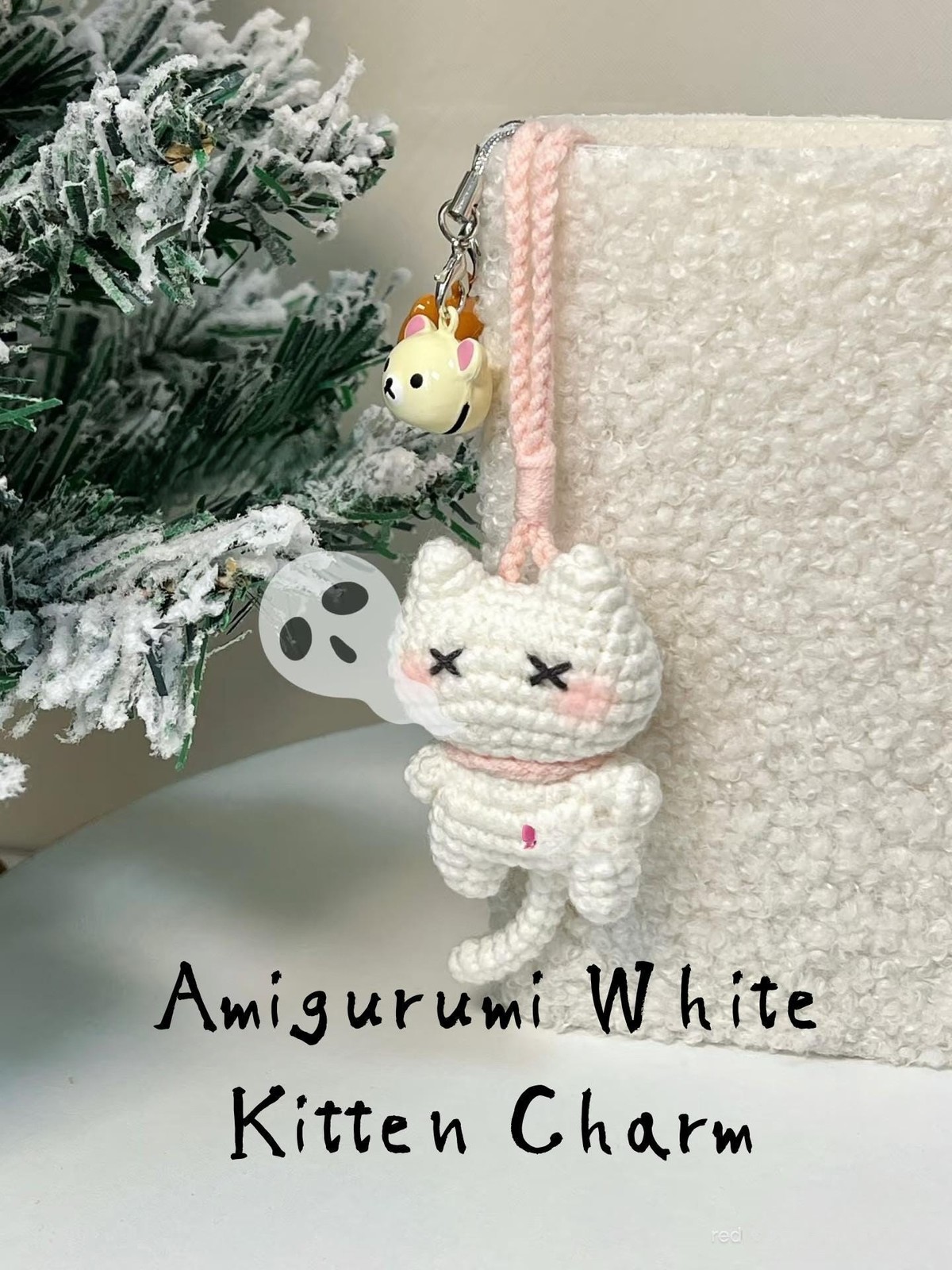 Crochet Cat Keychain, Cute Amigurumi Cat Bag Charm, Handmade Gift