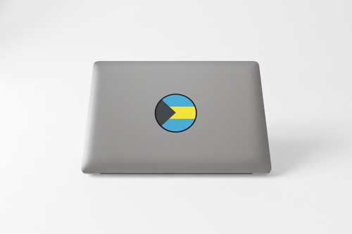 Bahamas Flag Circle Sticker Decal