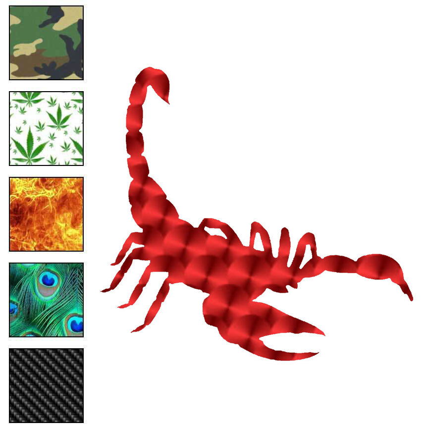 Scorpion, Vinyl Decal Sticker, 40 Patterns & 3 Sizes, #6104