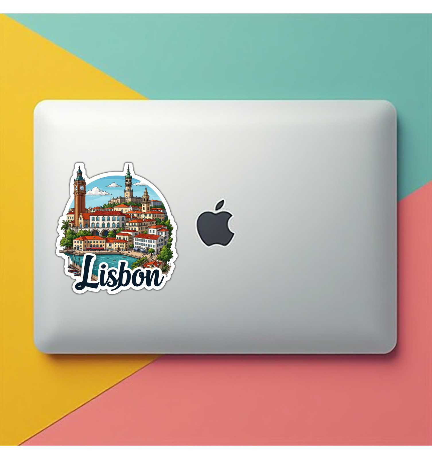 Lisbon Portugal Fridge Magnet or Laptop Sticker