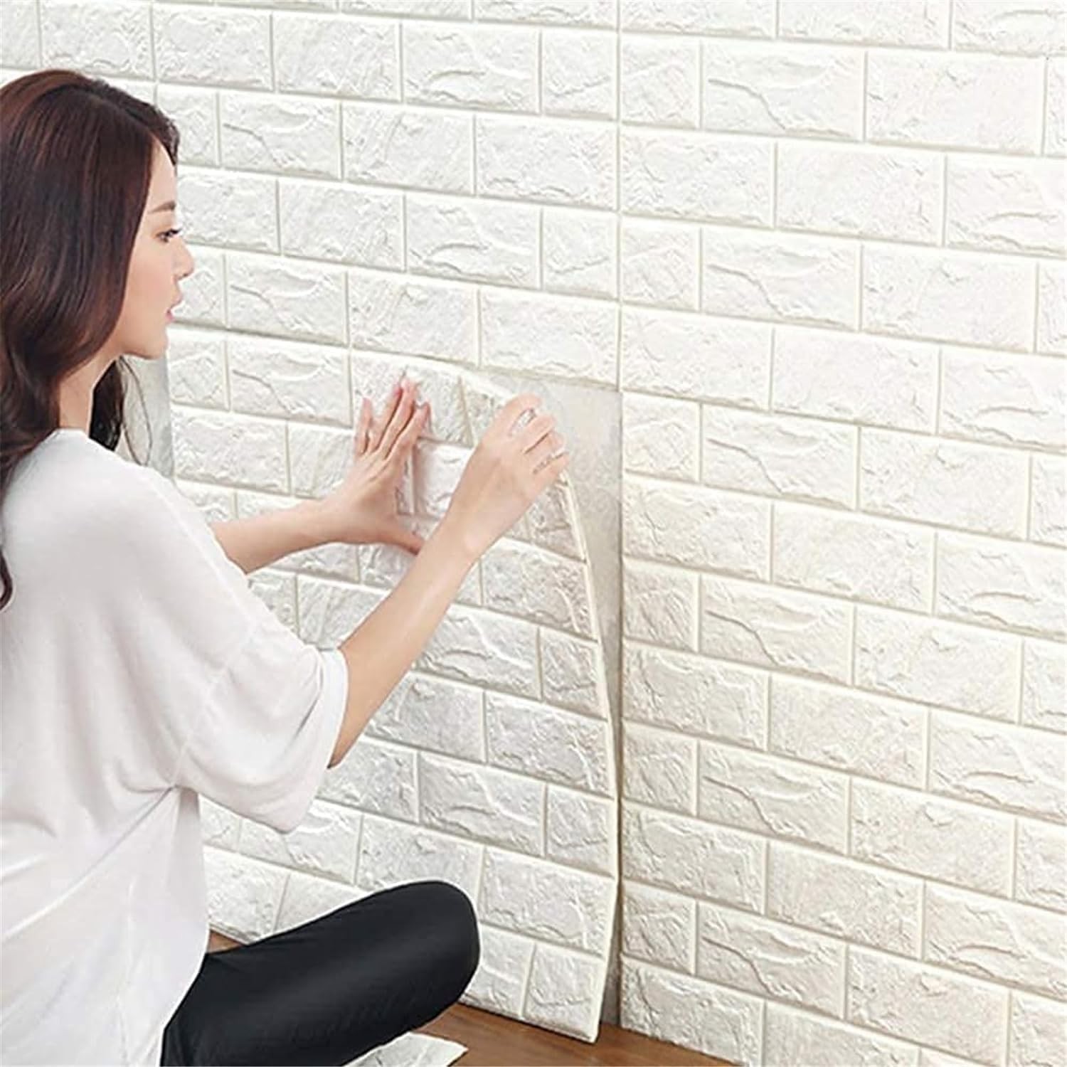 30 PCS 3D Wall Panels Peel & Stick PE Foam DIY Self Adhesive Waterproof Perfect
