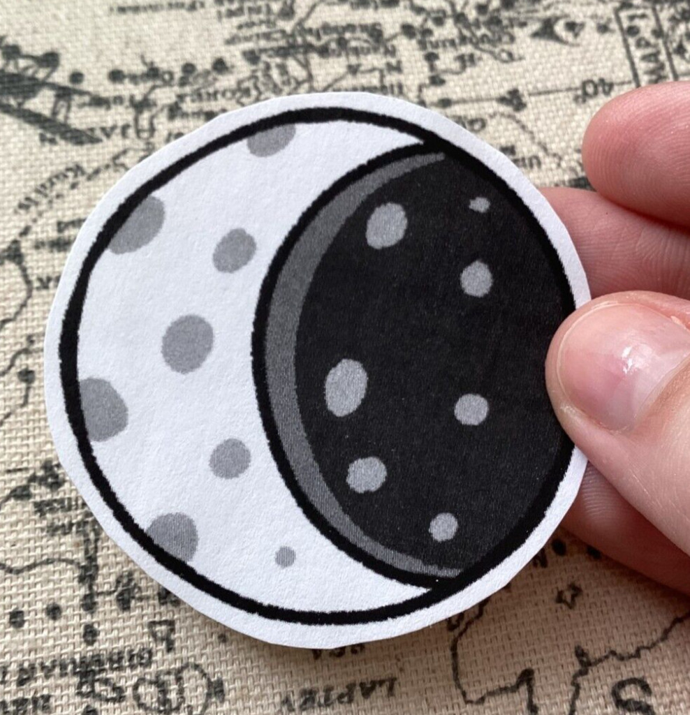 Cute Homemade Wolf Sticker -Matte Finish – Howling Moon Free Shipping