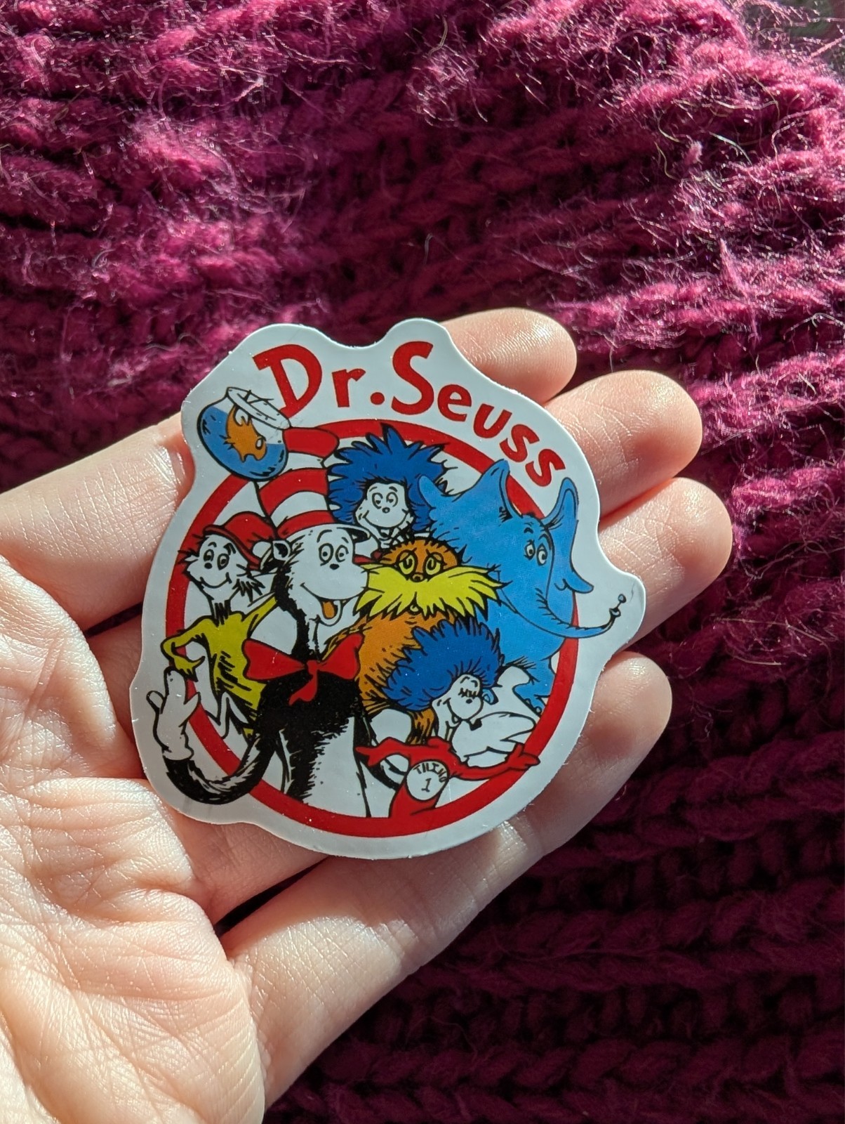 Dr. Seuss Sticker, Cat in hat, Thing 1, Thing 2, Horton, Lorax, Sam I am