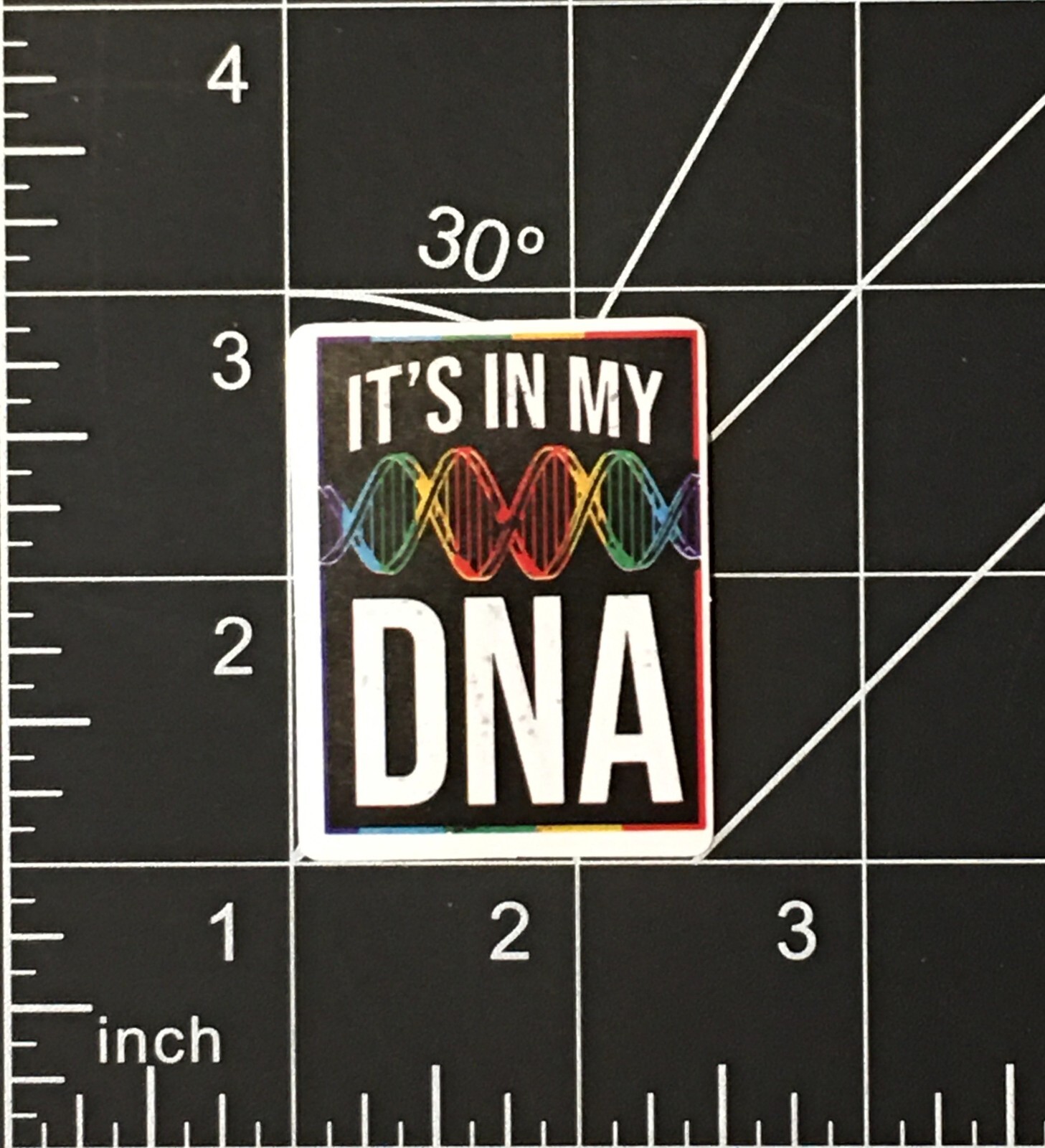 It's In My DNA Vinyl Sticker Multicolor DNA Strand Rectangle Durable Waterproof