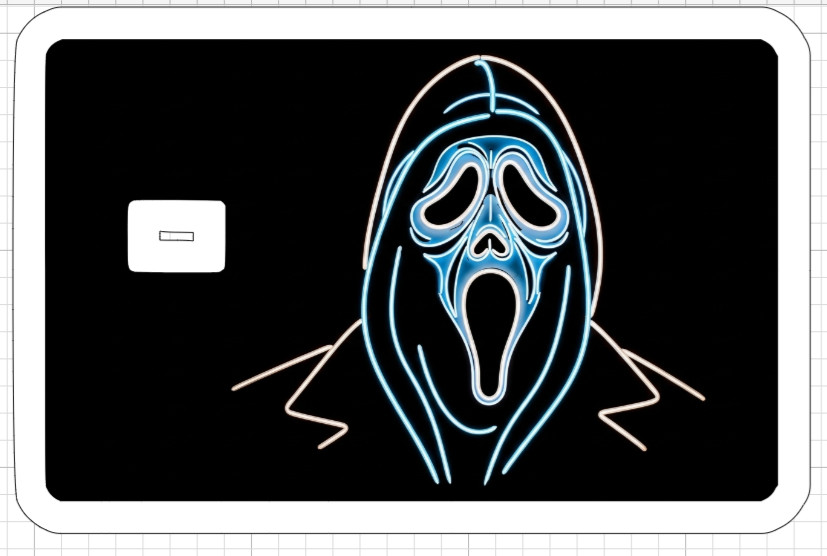 Neon Horror Halloween Killer Credit Debit Card ATM Skin Sticker Jason Michael US