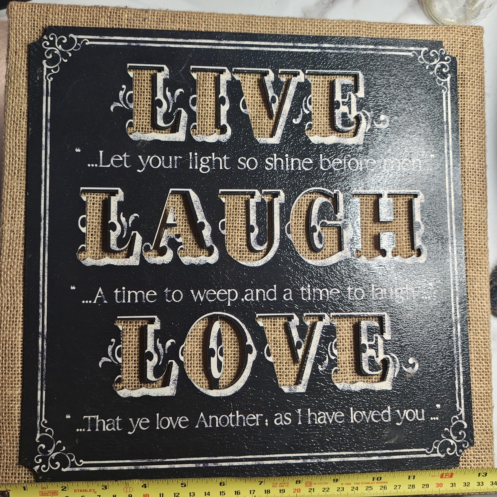 13 x13 Live Laugh Love Wall Decorative Art