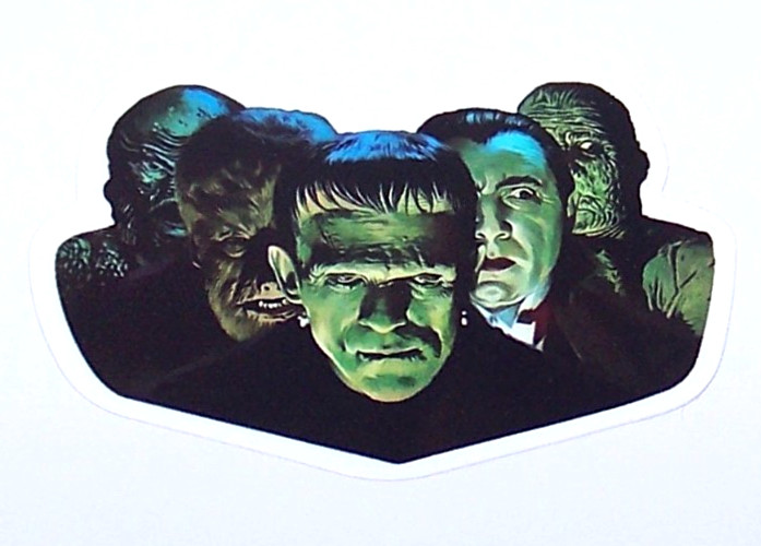 CLASSIC MONSTERS – Cut Sticker Movie Horror Film Dracula Frankenstein Werewolf