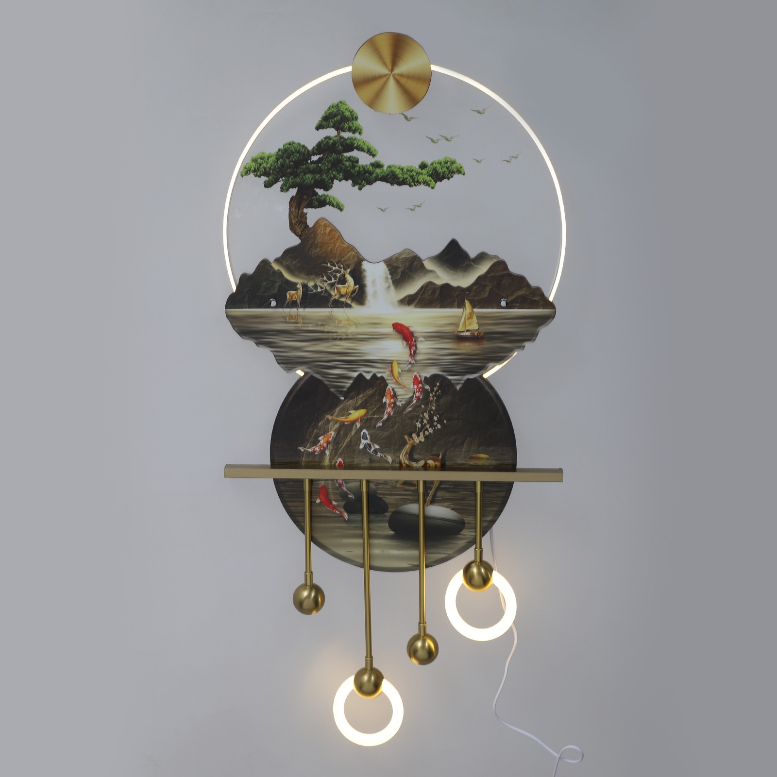 Wall Art Decor with warm LED Light Wall Art Decor for Living Room/Entrance