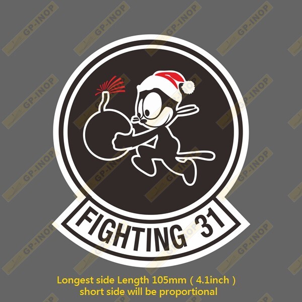 VF-31 STICKER Felix Christmas GRUMMAN TOMCAT F14 Vinyl Sticker laptop luggage