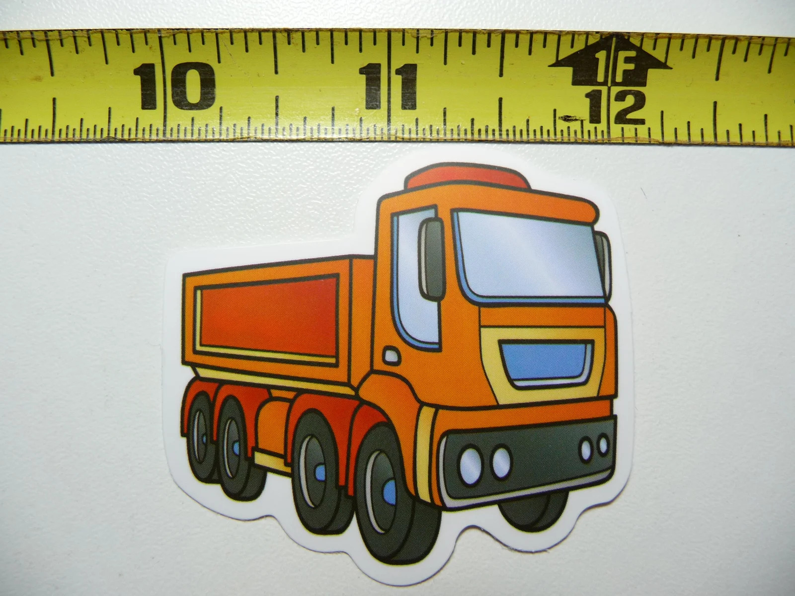 RIGHT FACE COMMERCIAL DUMP TRUCK SMALL STICKER DECAL FUN FUNNY CONSTRUCTION