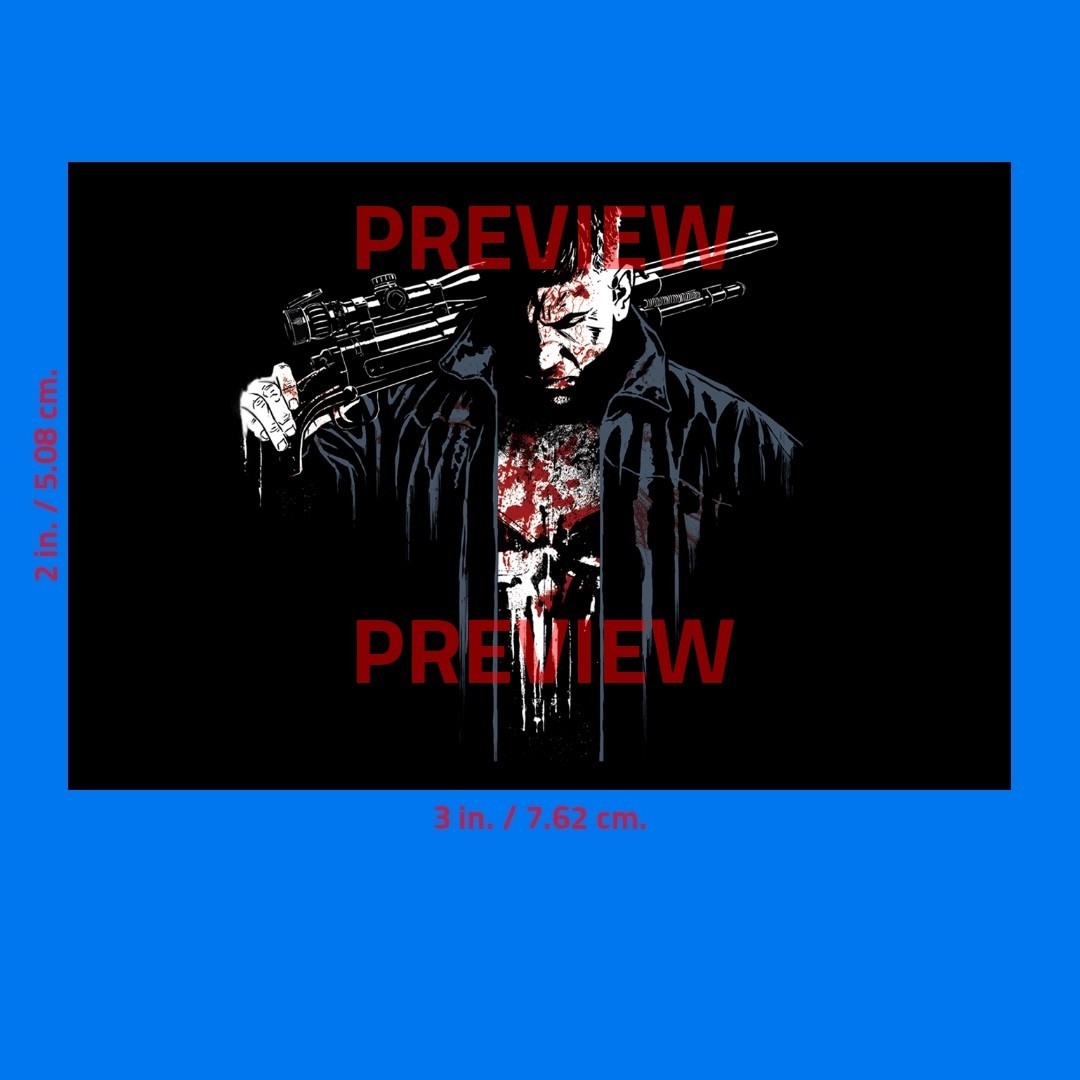 The Punisher Sticker (MARVEL MCU FRANK CASTLE) 2×3 in. Adhesive Photo Print