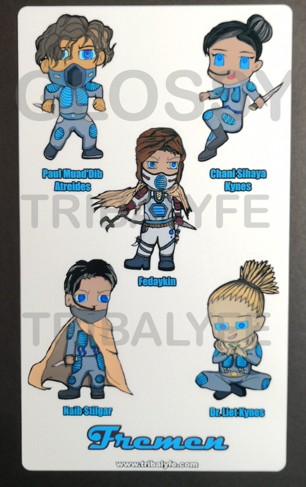 Dune Atreides Fremen Harkonnen Corrino & More Glossy Laminated Vinyl Sticker Set