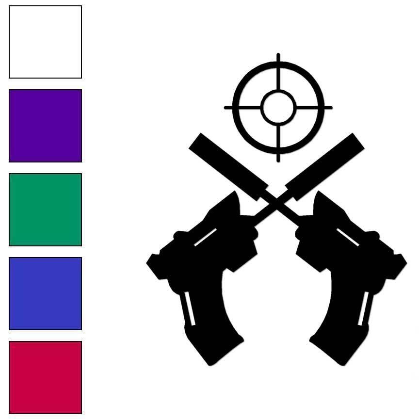 Target Pistols, Vinyl Decal Sticker, Multiple Colors & Sizes #7183