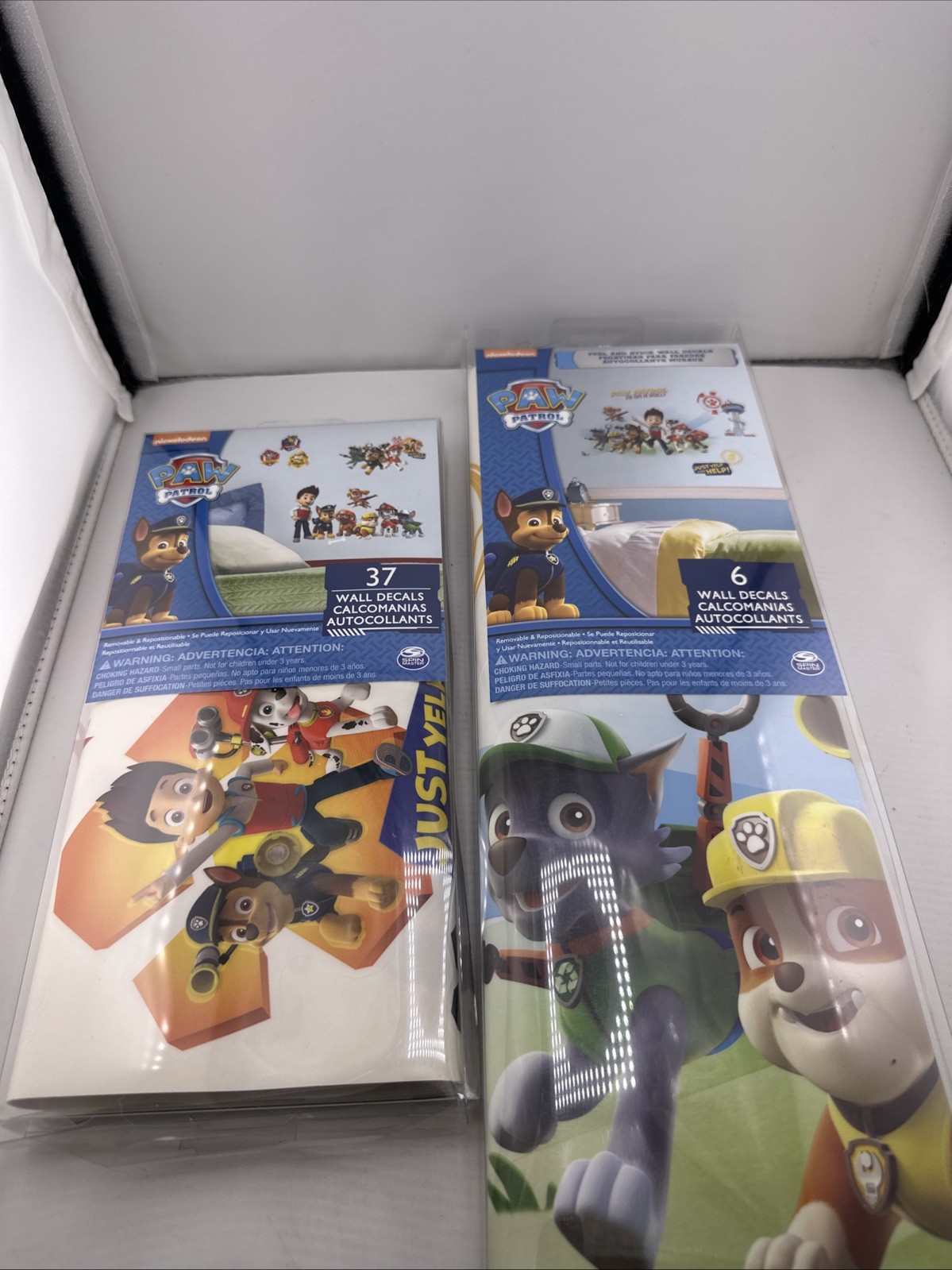 2 Packs New & Sealed Paw Patrol Wall Decals 37 2015 & 6 2014 Peel And Stick