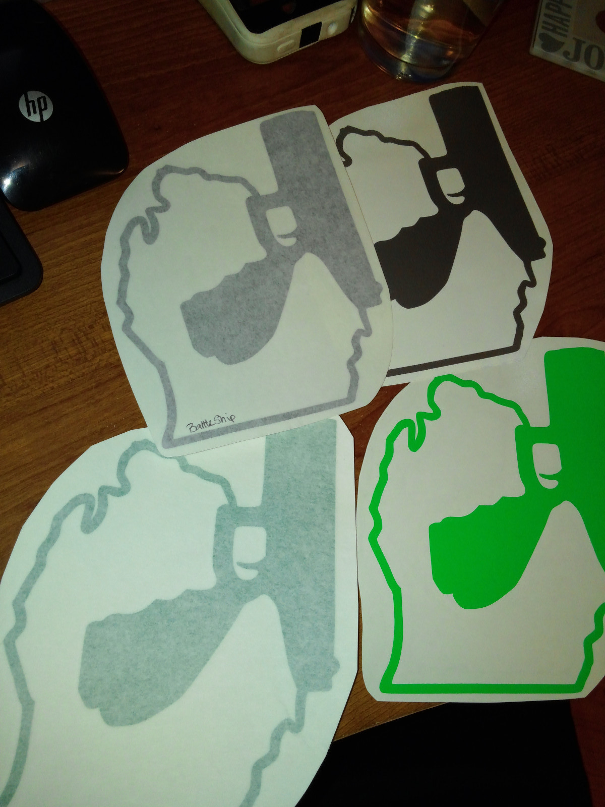 Michigan Holding Gun, Murder Mitten, Michigan Gun pistol Decal Sticker 6"x6"