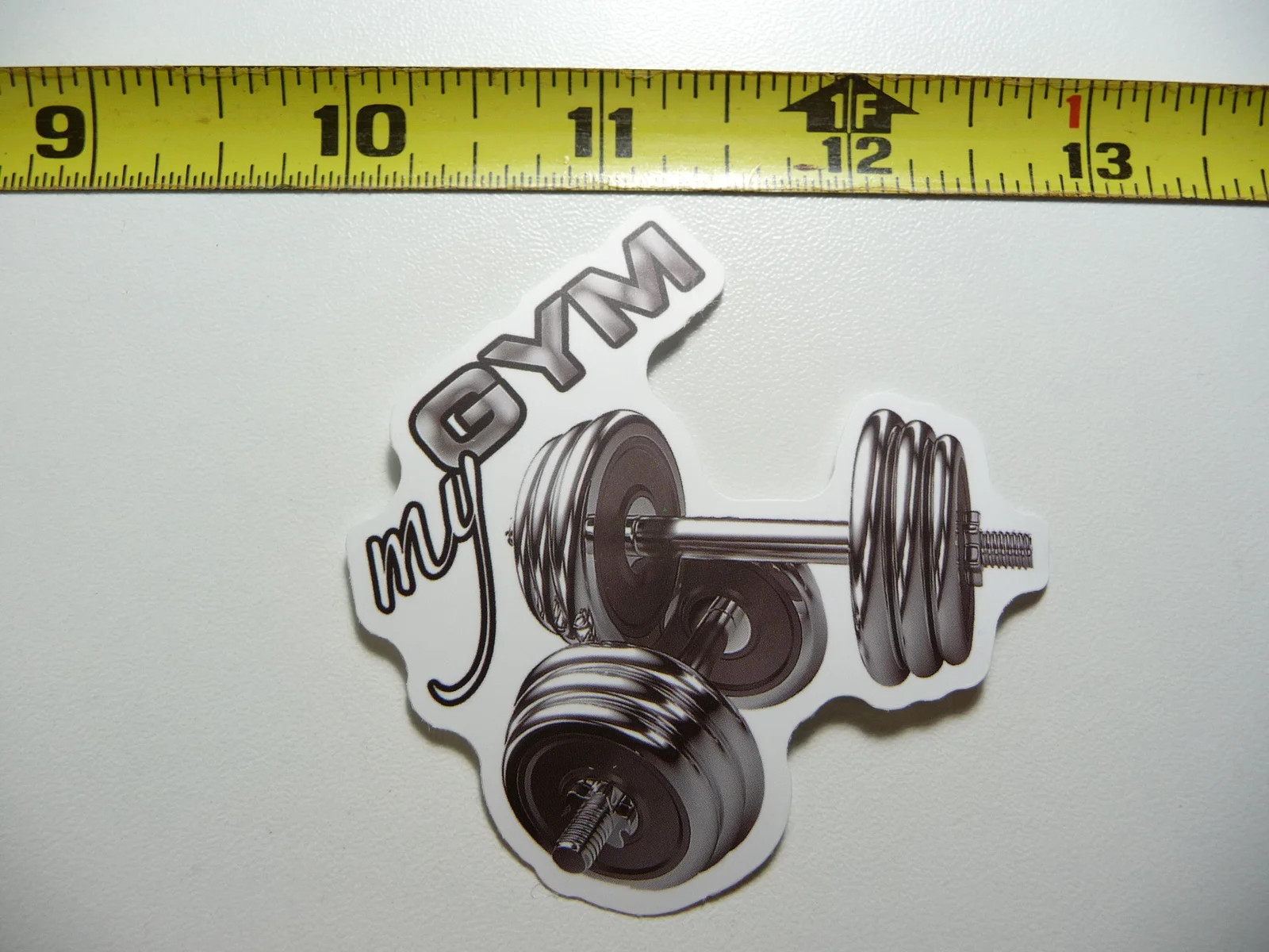 MY GYM DUMBELLS DUMBBELLS SMALL STICKER DECAL GYM WEIGHTLIFTING FITNESS EXERCISE
