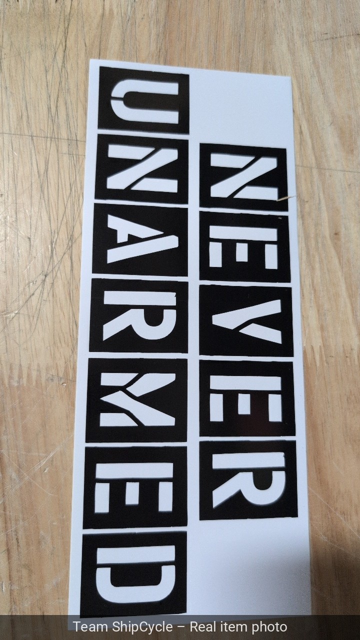 Never Unarmed Bumper Sticker 1075 x 425 G1N