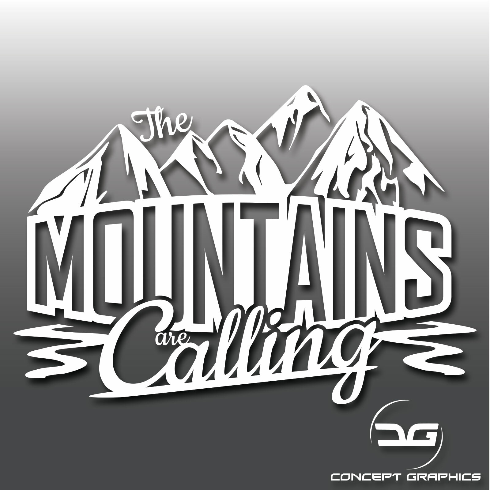 Mountains Are Calling Funny Camper Van Caravan Adventure Car Vinyl Decal Sticker