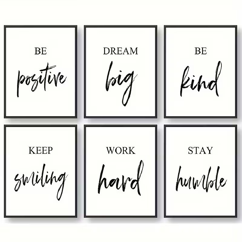 Inspirational Motivational Wall Art Quotes Sayings Home Office School Class 8×10