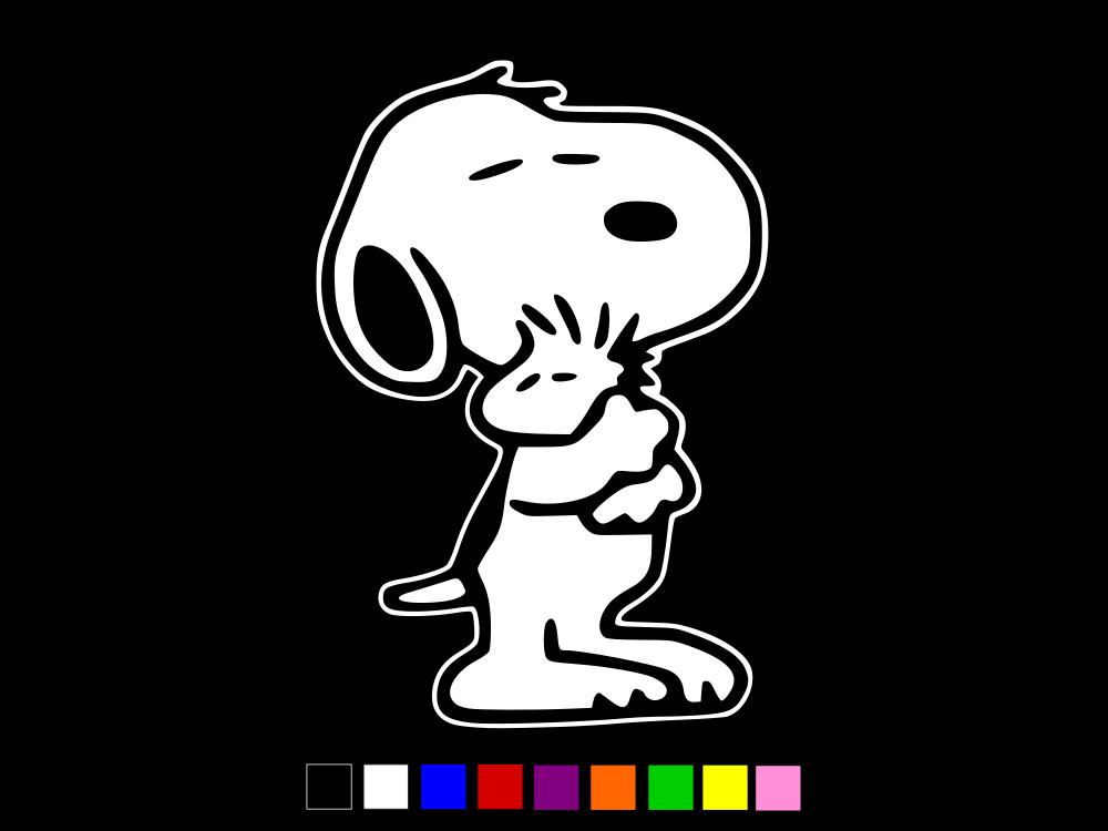 SNOOPY AND WOODSTOCK Love Peanuts Vinyl Decal Wall Car Sticker CHOOSE SIZE COLOR