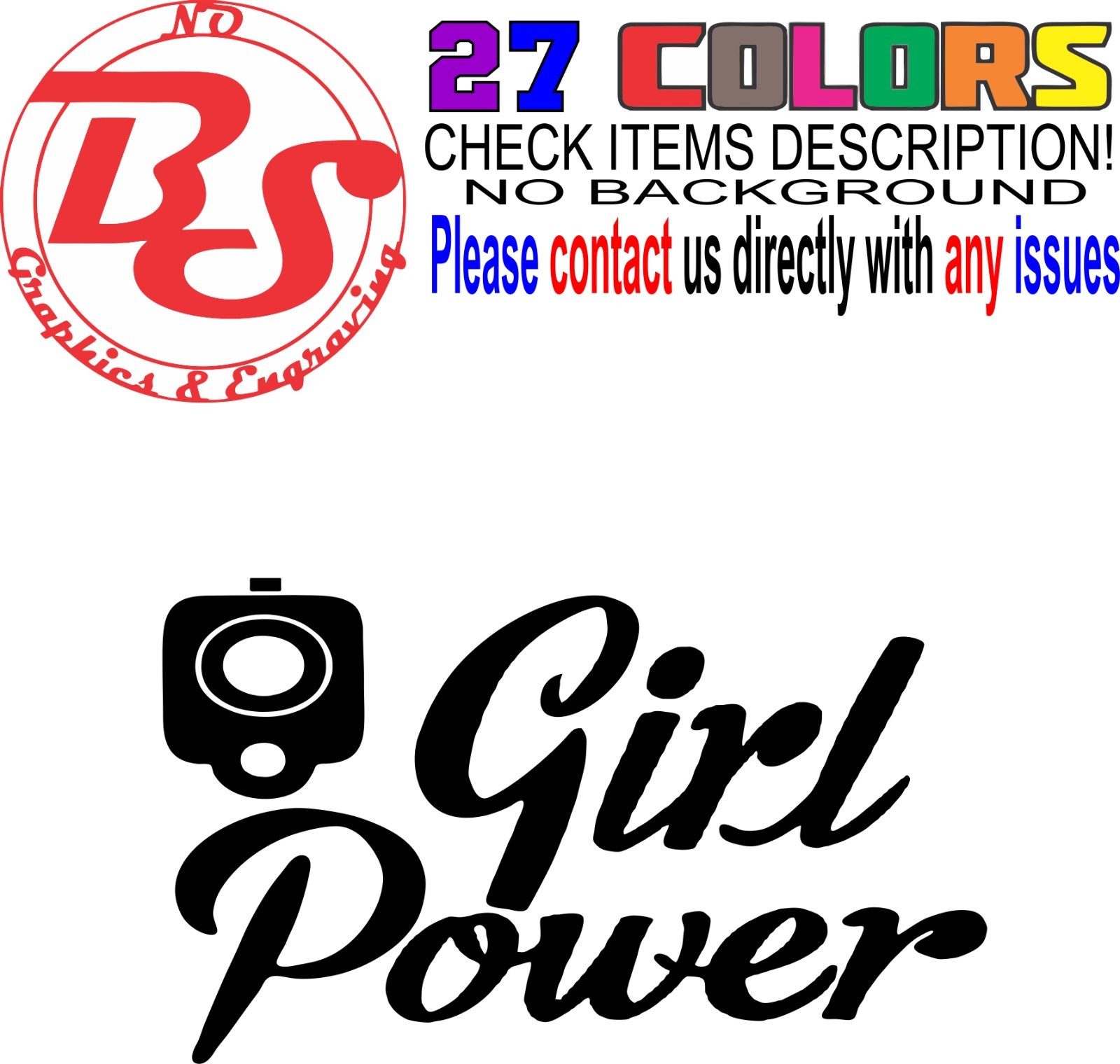 6" 2A Girl Power Vinyl Decal AR15 Pistol Sticker Gun AK47 Mom Female Woman noBS