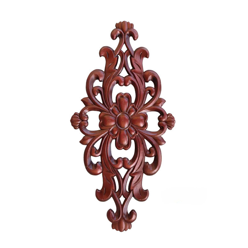1X Plastic Carved Applique Decor Self-adhesive Furniture Decal Wall Door Sticker
