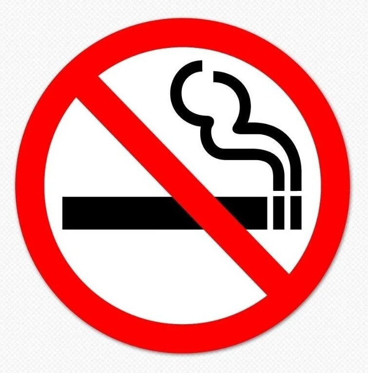 No Smoking Stickers 50 Pack – Dia 1.5" X 1.5"