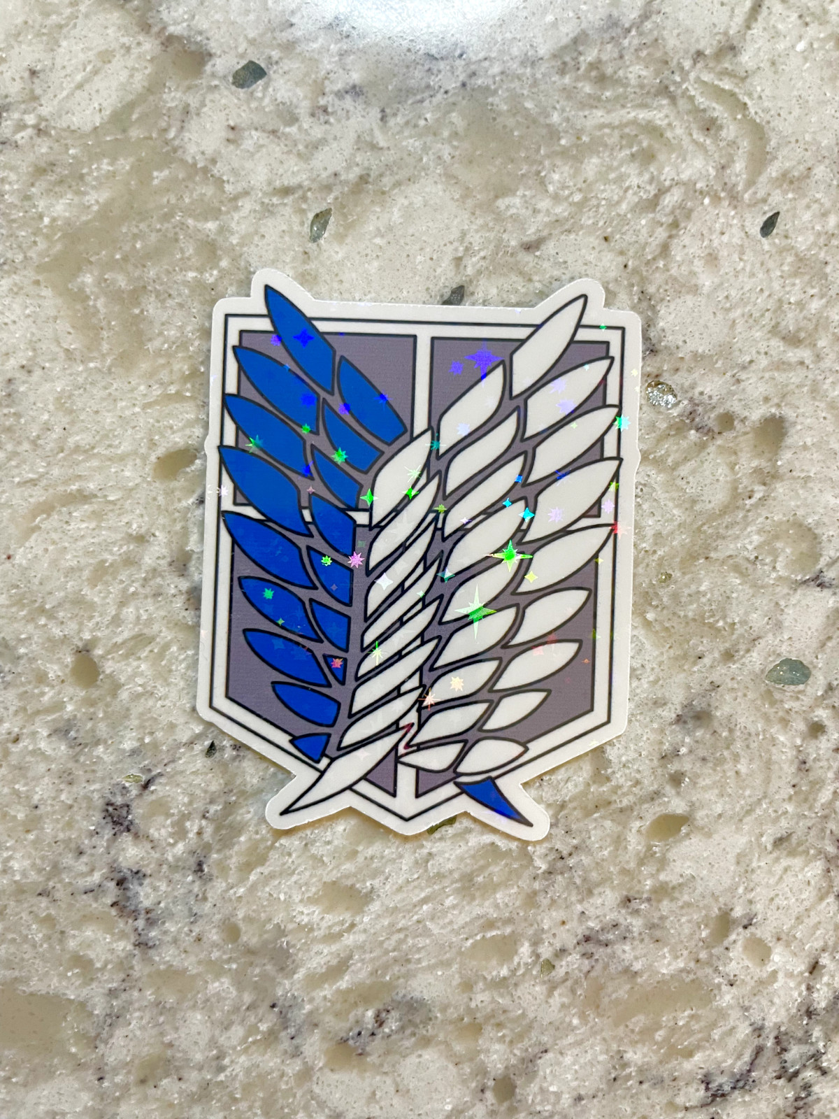 Attack On Titan Scout Logo Sticker l Gloss or Holographic l Waterproof Decal