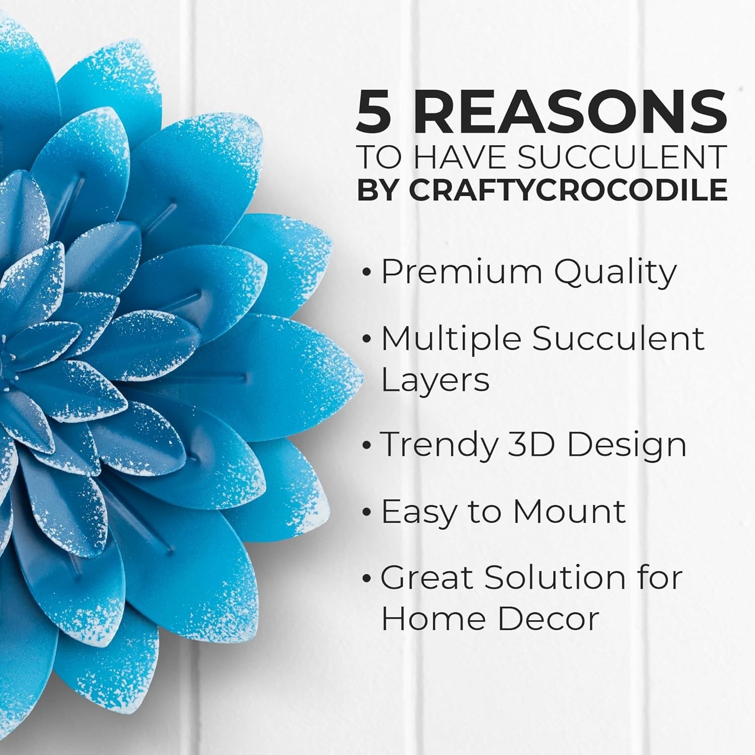 Stunning Succulent Metal Flowers Wall Decor – Perfect for Indoor & Outdoor