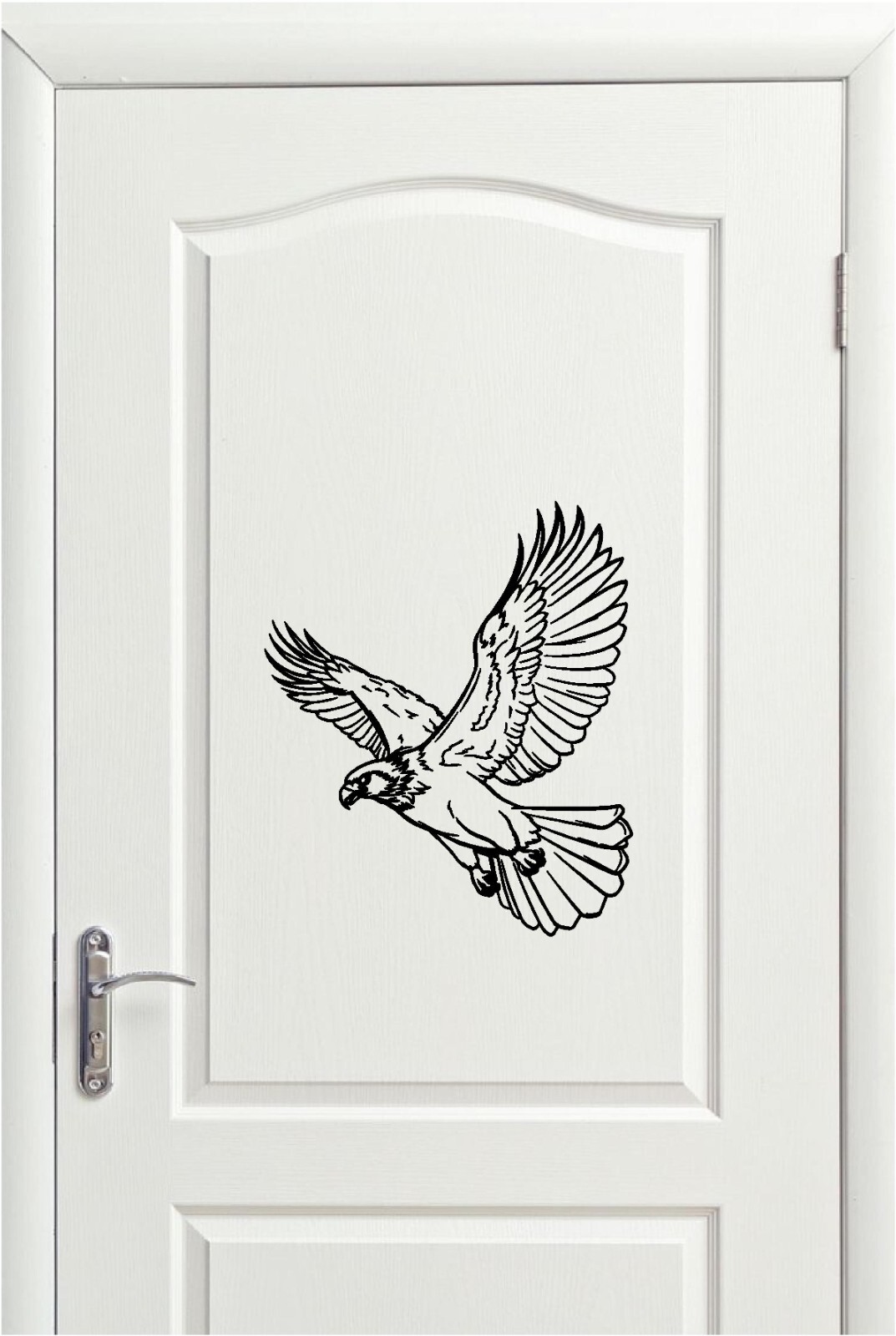 Eagle Flying Outline Vinyl Wall Art Patriotic Symbol Detailed Graphic Decal