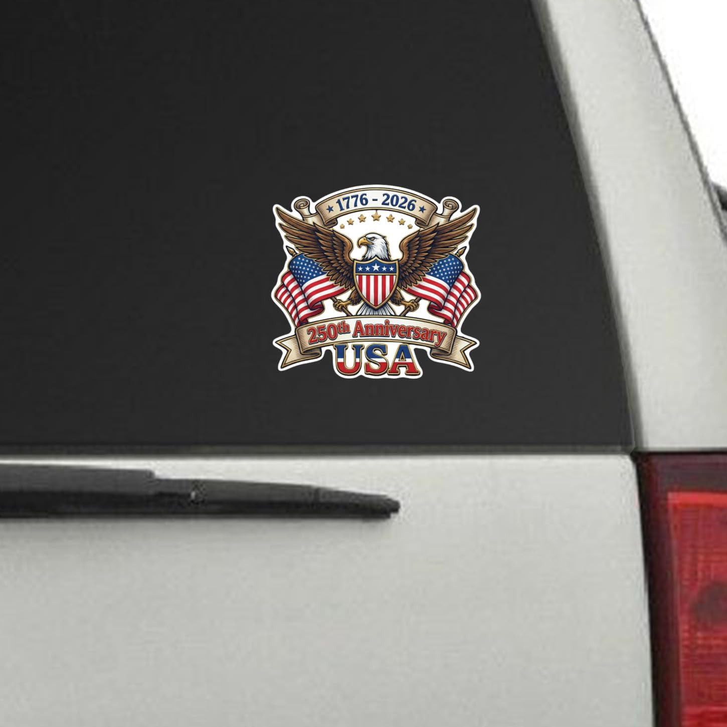 250Th Anniversary USA Sticker 3 Pack – 1776-2026 Patriotic Eagle Vinyl Decal for
