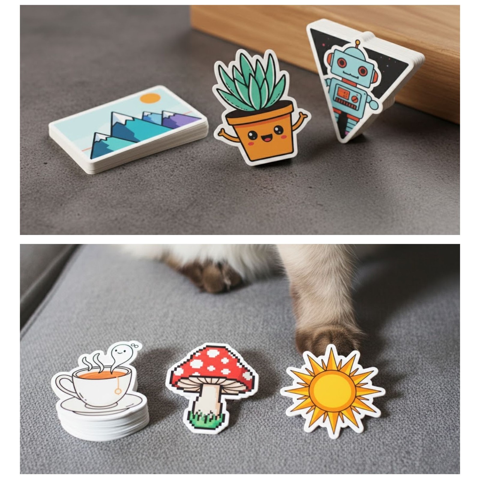 Custom Size Die Cut Sticker Decals Labels Logo Bulk Vinyl Waterproof UV Resist