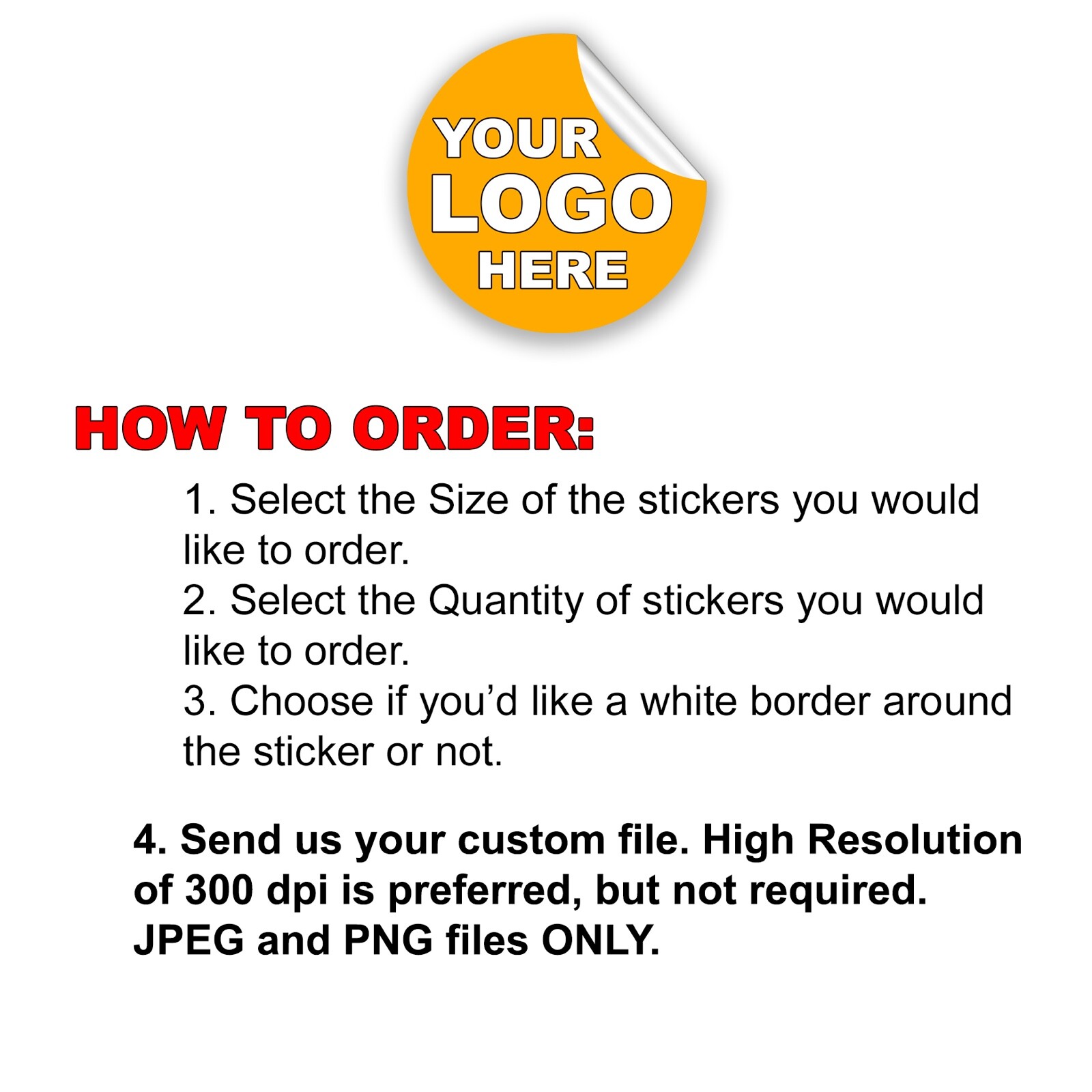 Custom Logo Stickers – Waterproof Vinyl – Product Labels – Sticker Decal Bulk