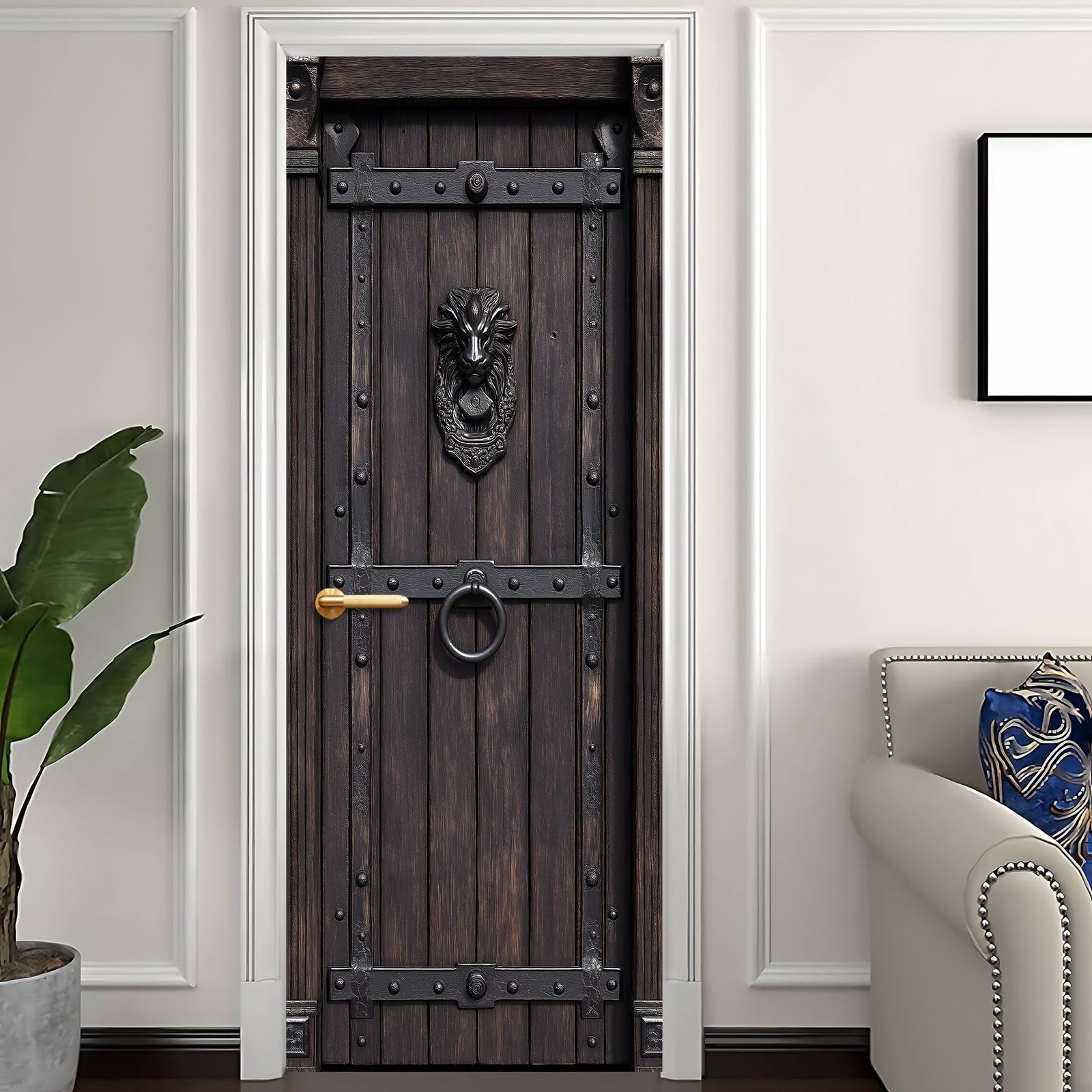 BVBOX 3D Door Decals Stickers Peel Stick Wall Murals Vinyl Wallpaper Self-Adh…