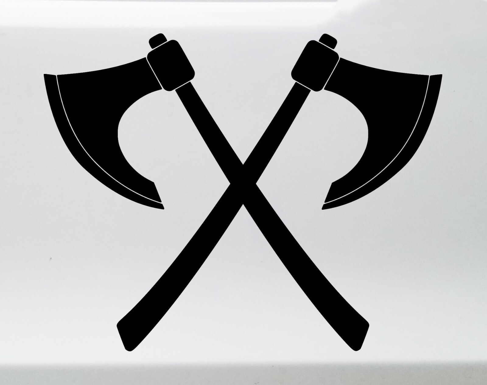 Crossed Viking Axes Vinyl Decal – Skeggox Battle Hafted English Long Axe Sticker