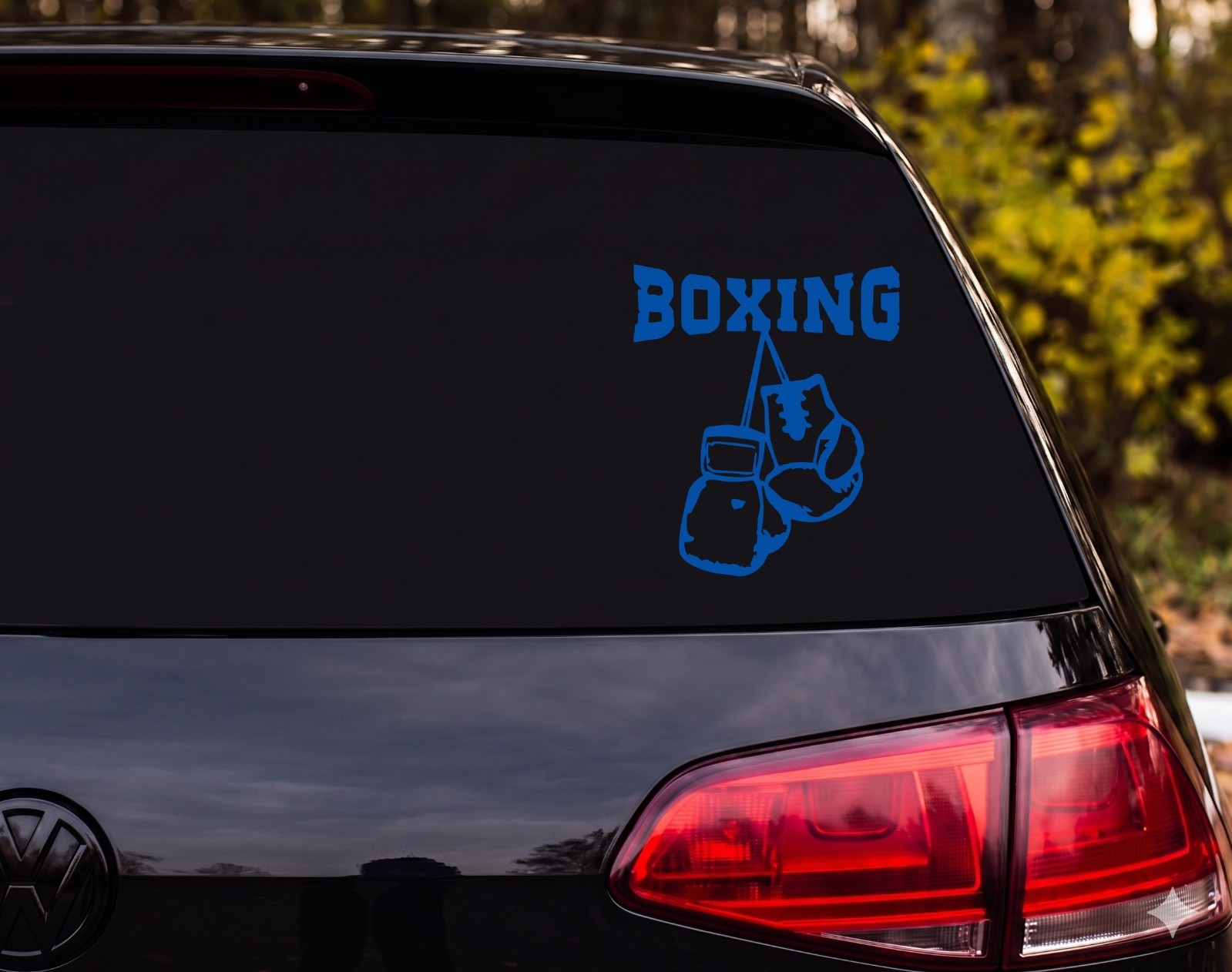 Boxing Gloves Hanging Vinyl Decal Sticker Car Wall Funny | Boxer Gift